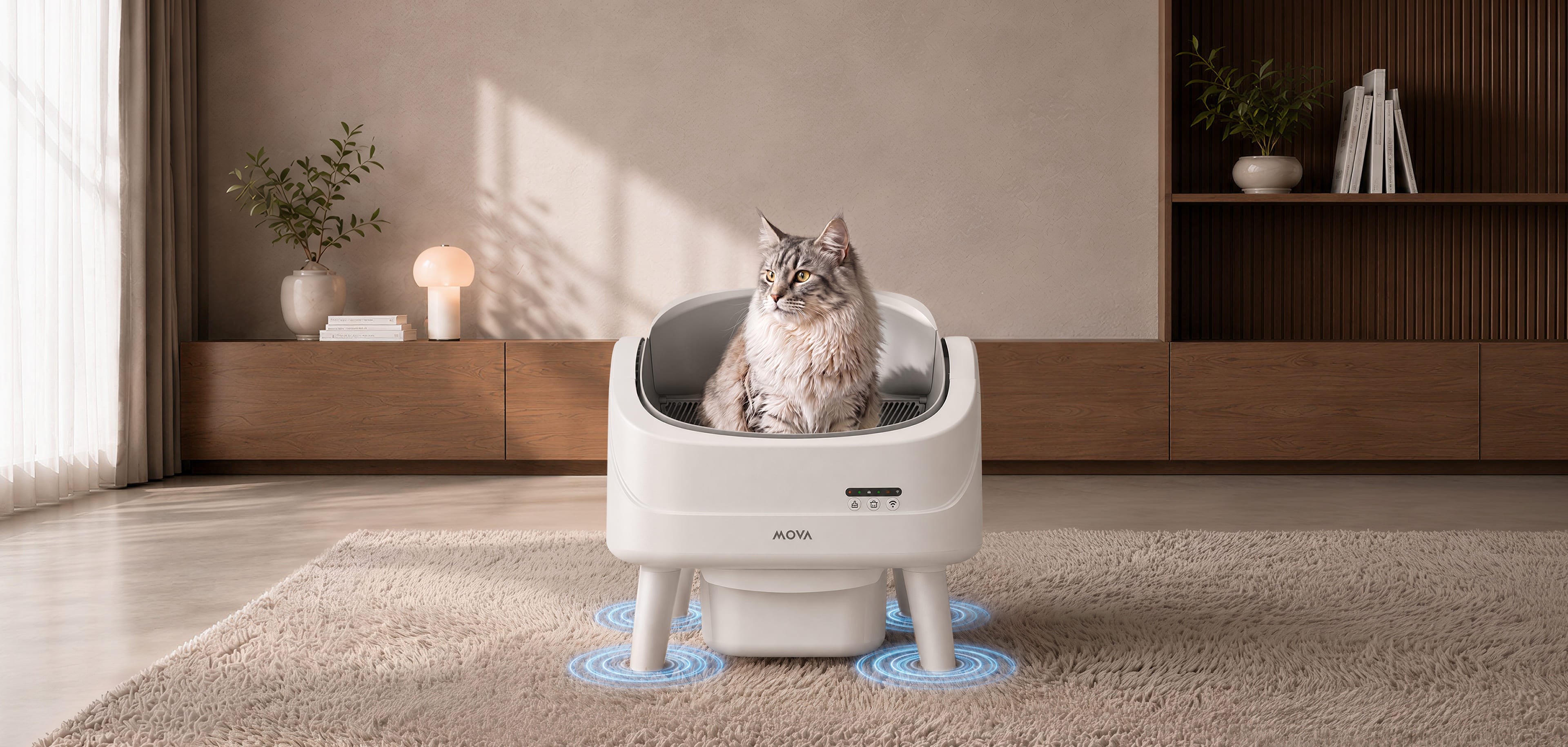 MOVA LB10 Air Self-Cleaning Litter Box No Drift. No Error. Just Reliability.
