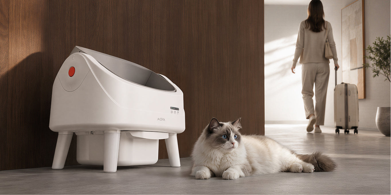MOVA LB10 Air Self-Cleaning Litter Box Take 15 Days* Off from Scooping