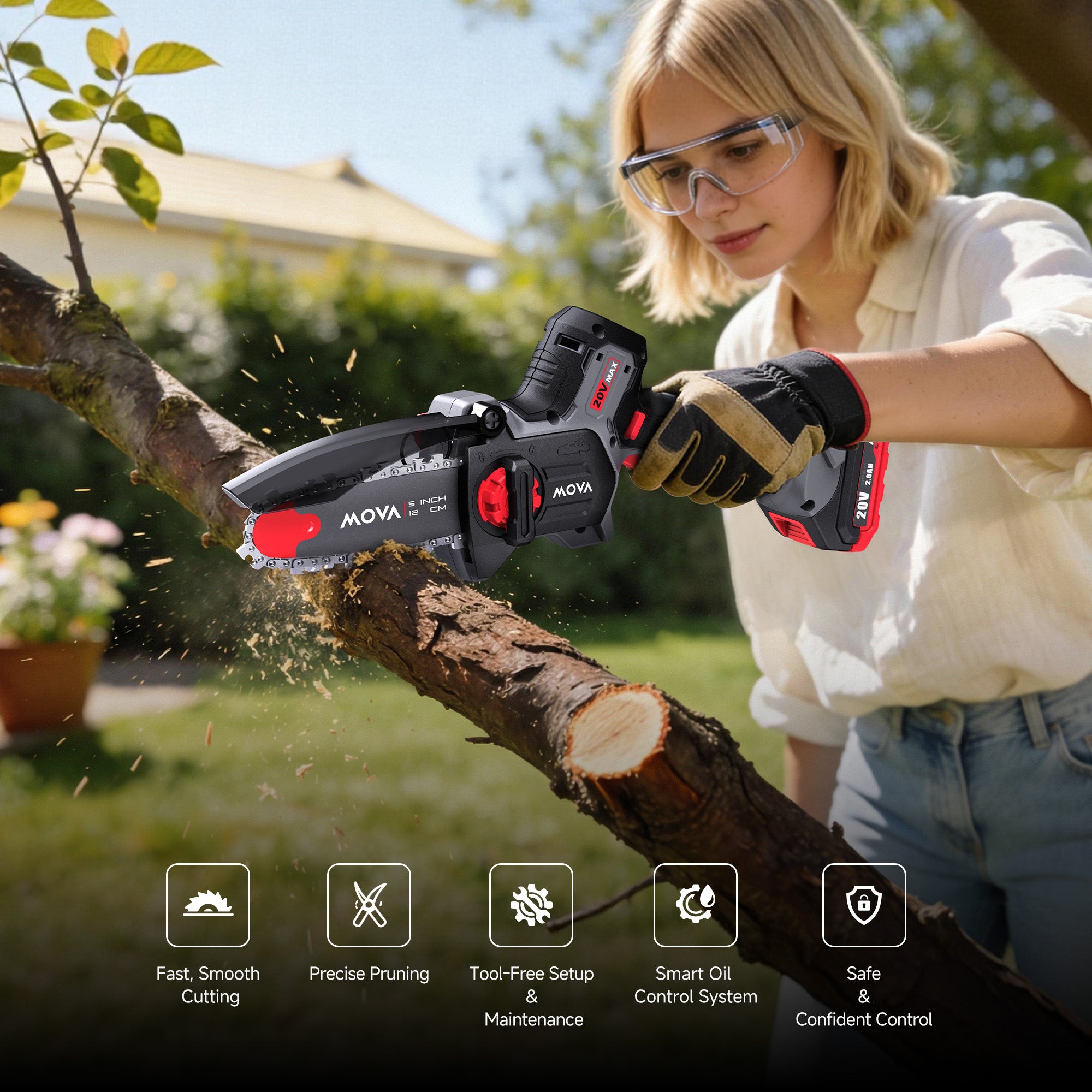 MOVA GC205 Cordless Chainsaw – Easy Yard Cutting | MOVA – MOVA-GLOBAL