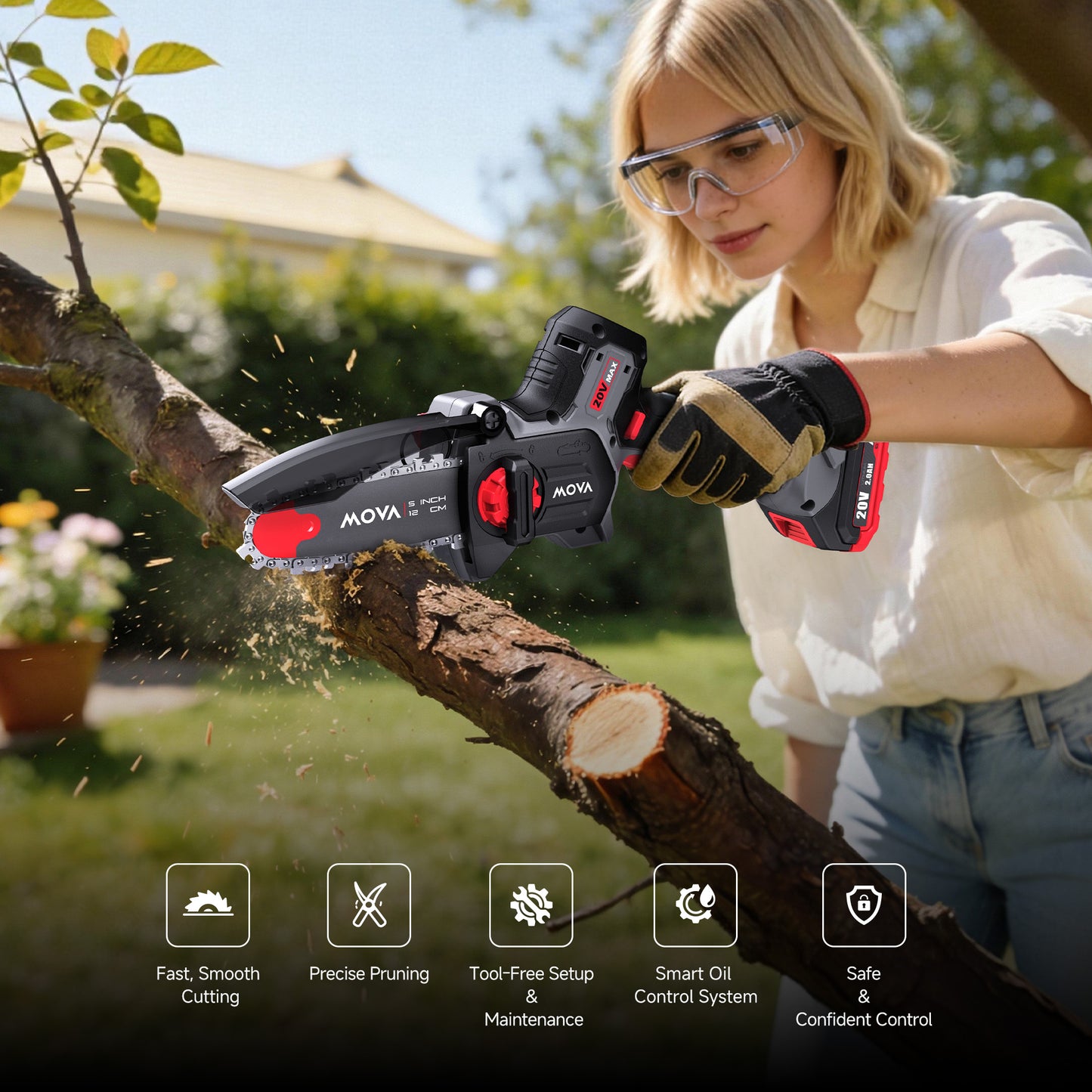 MOVA 20V 12cm Brushless Pruning Saw