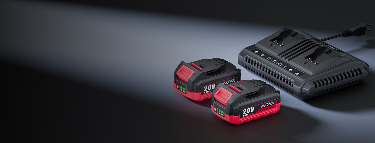 MOVA 40V 38cm Brushless Lawn Mower Battery &amp; Charger