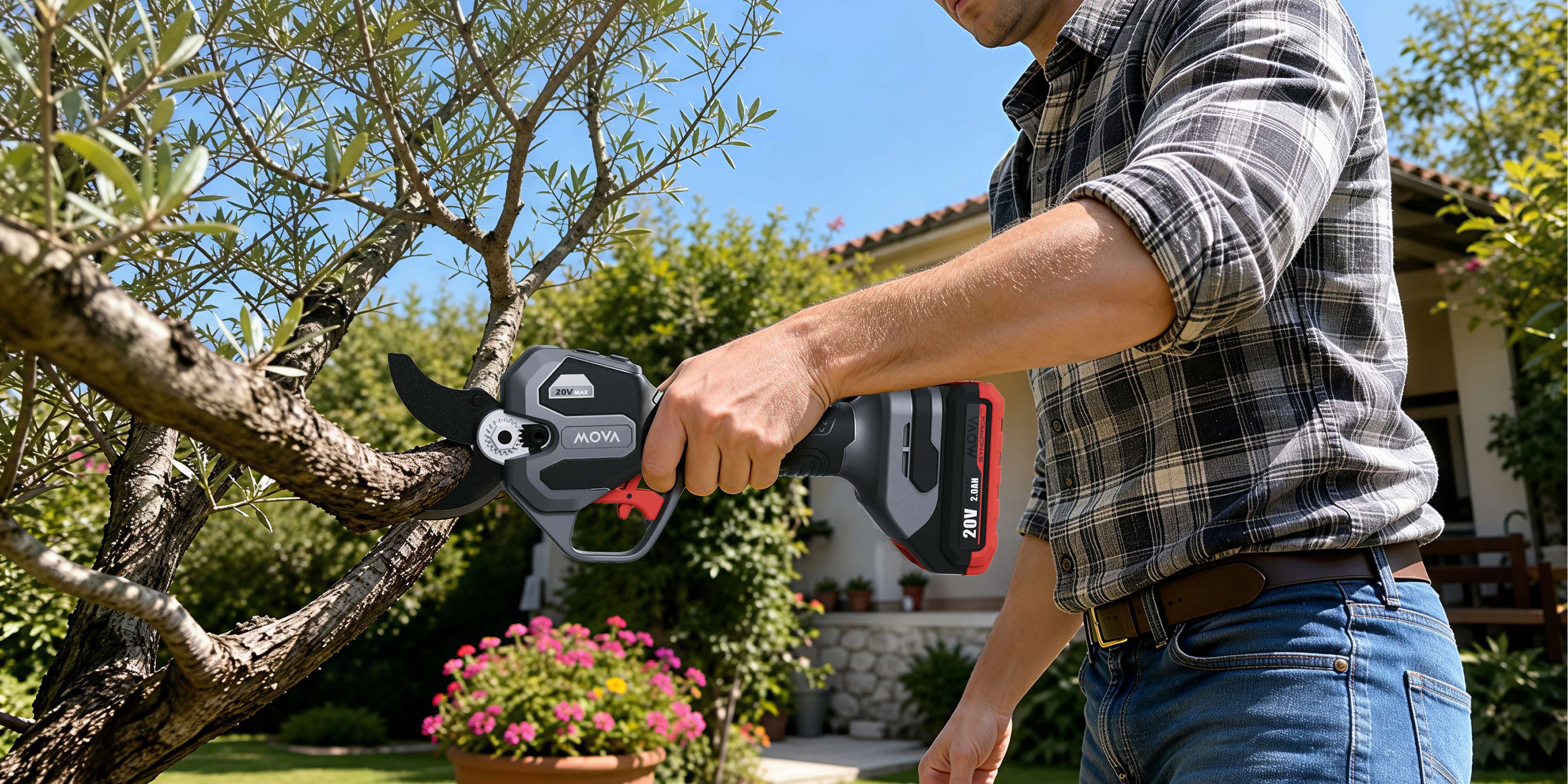 MOVA 20V 38mm Brushless Pruning Shears Adjustable Cutting Diameter