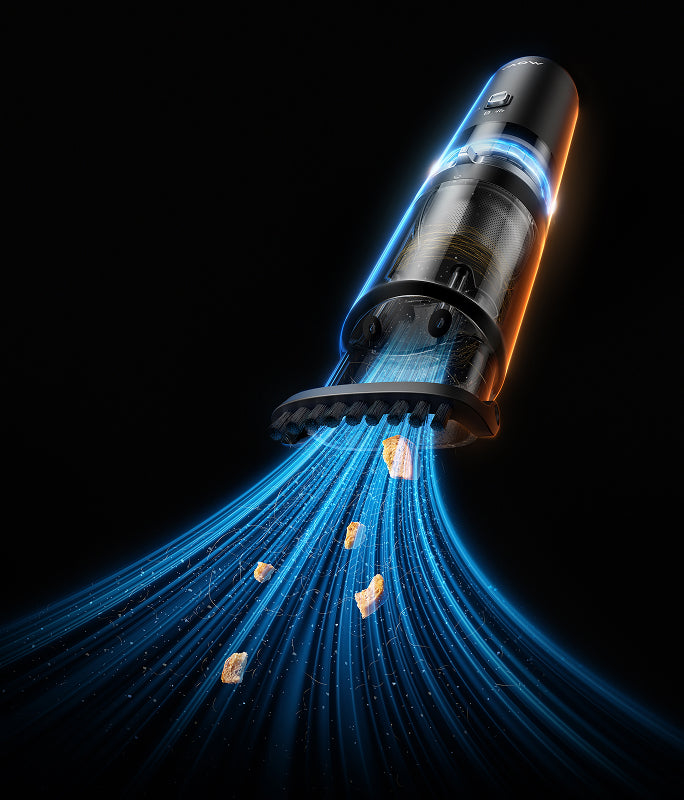 18,000Pa Suction, Powered by Vortex Core™ Motor