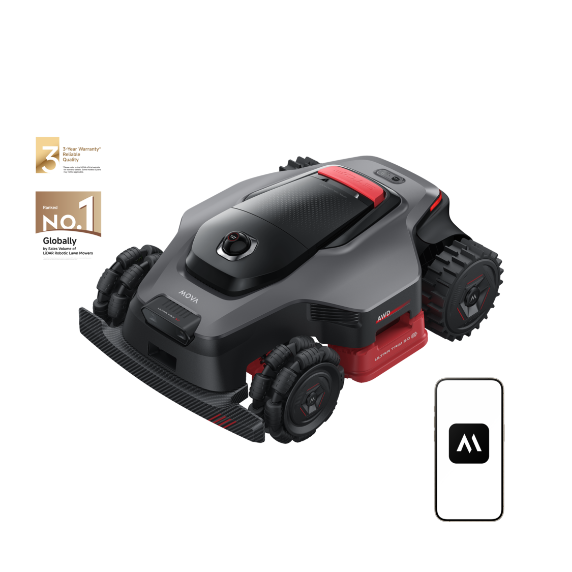 MOVA LiDAX Ultra AWD robotic lawn mower