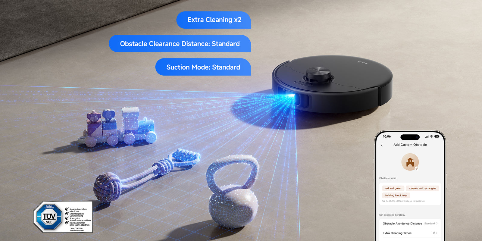 Smart Obstacle Avoidance with App Control - 