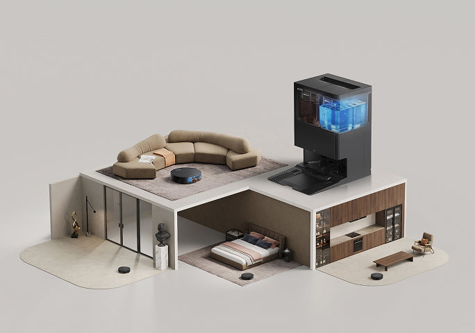 Large-Capacity Water Tank for 
Whole-Room Clean
