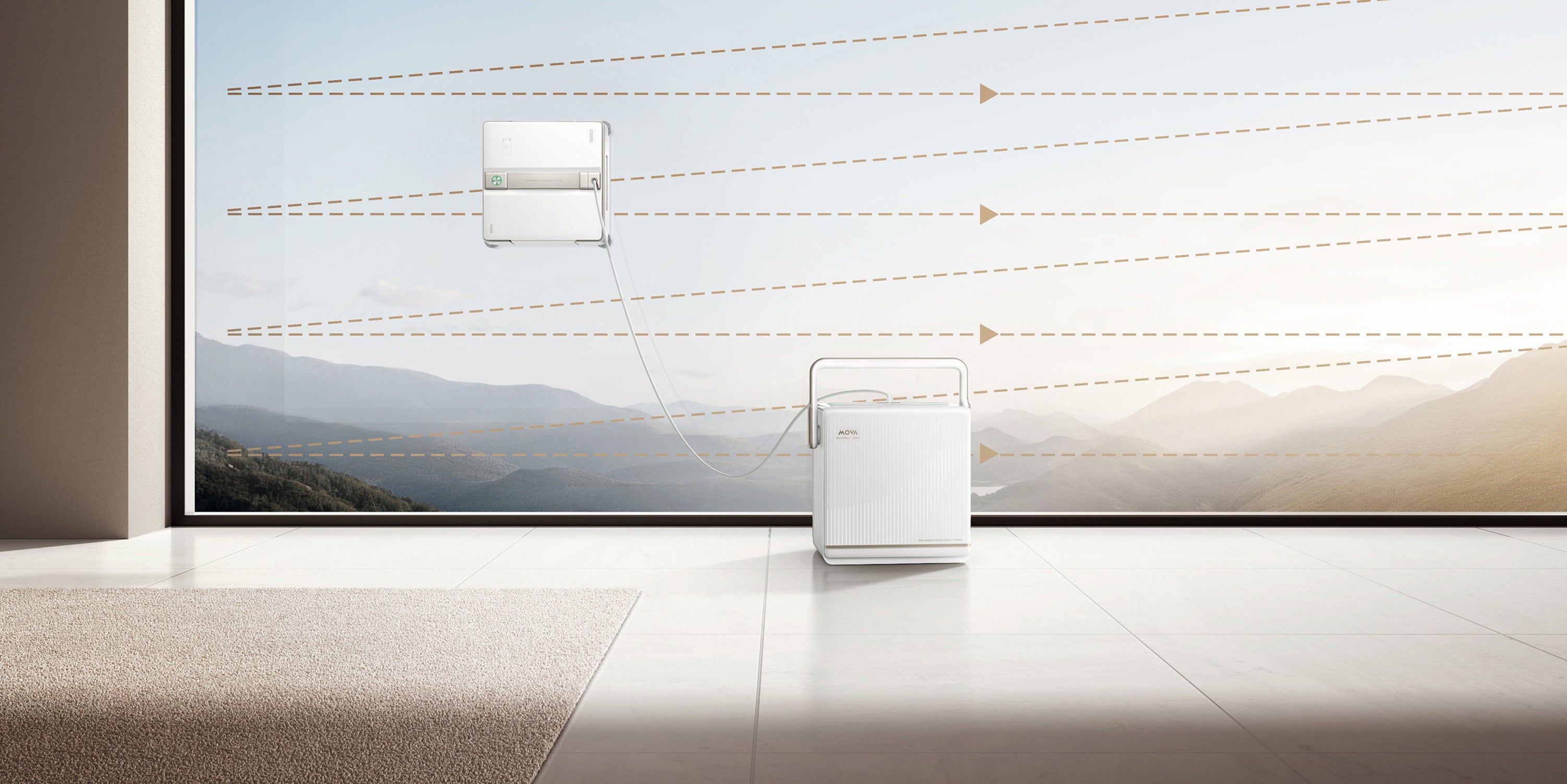 MOVA T1 Station Window Cleaning Robot Intelligent Path Planning