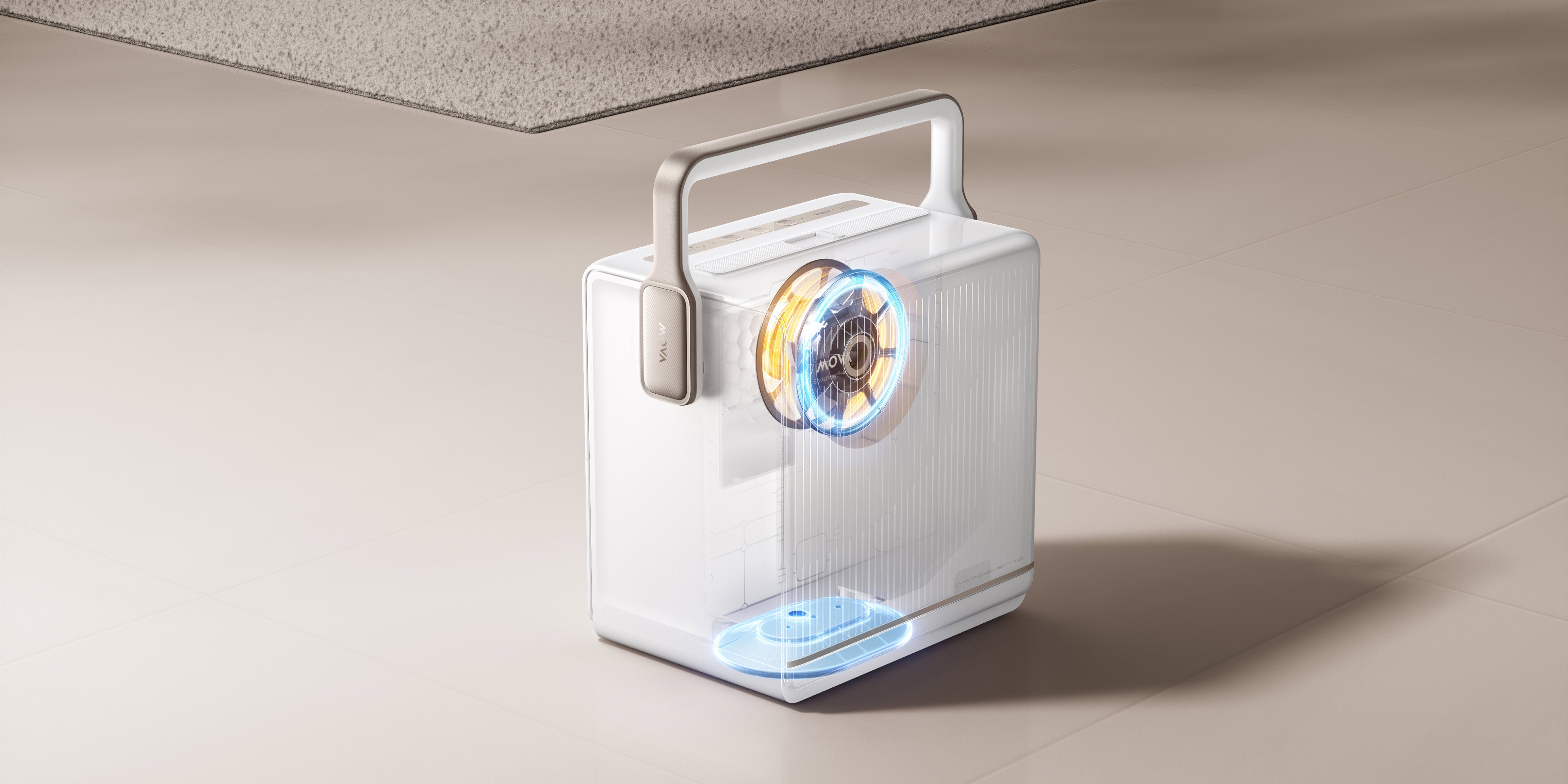 MOVA T1 Station Window Cleaning Robot Physical Protection, Built into the Base