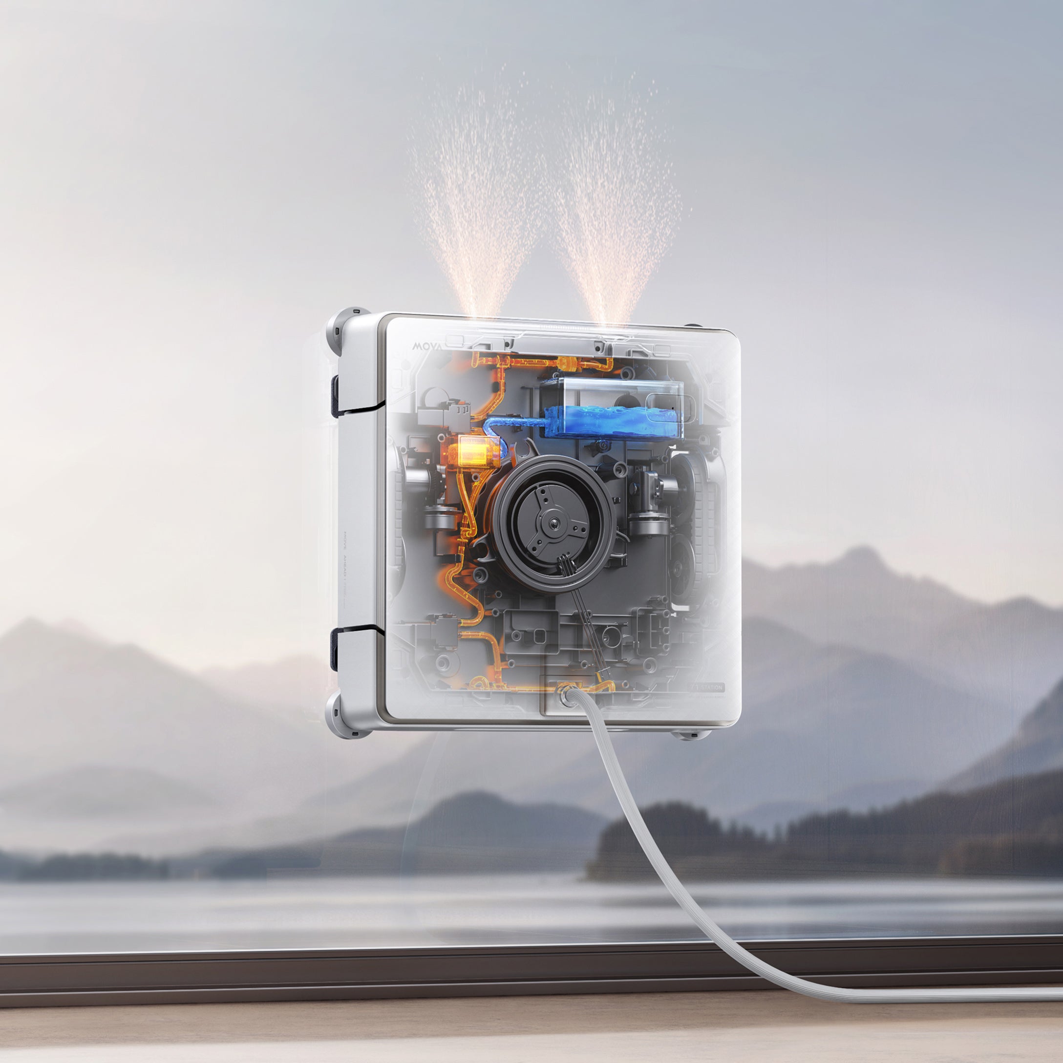 MOVA T1 Station Window Cleaning Robot Warm Water for a Gentler, Deeper Clean