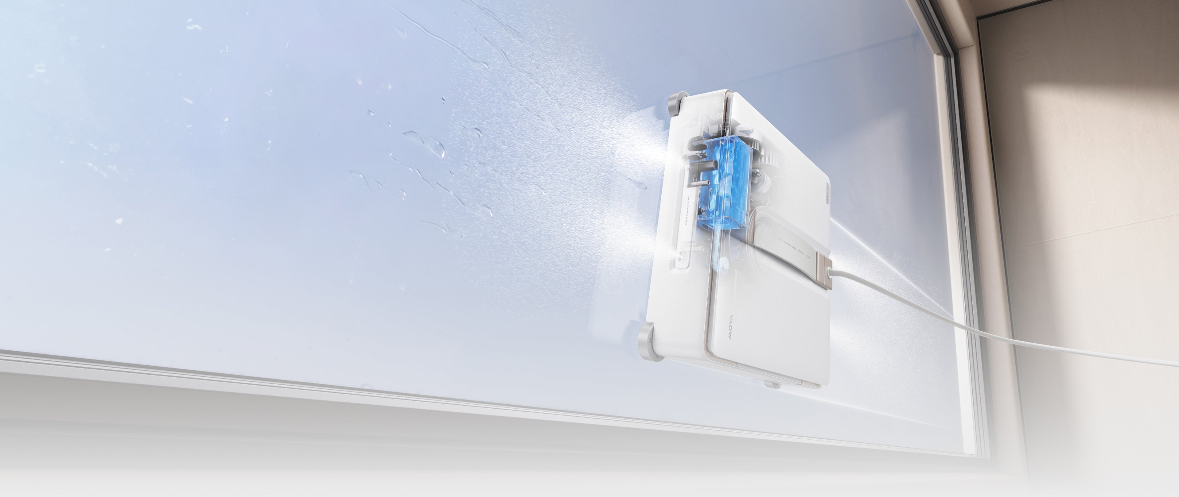 MOVA T1 Station Window Cleaning Robot Wets as It Glides